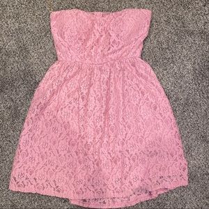 Lace Strapless Dress